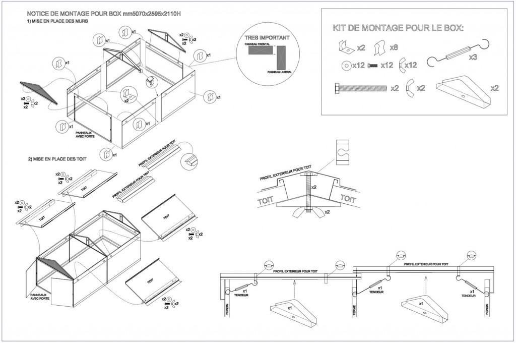 Notice de montage BOX 508x260x211